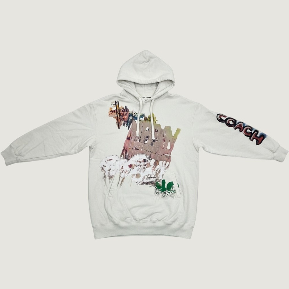 Coach Hoodie Mint + Serf Graffiti Art White Small